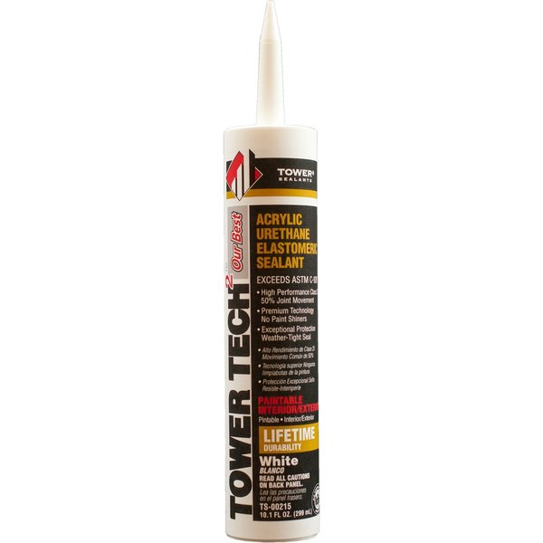 Tower Sealants Tower Tech 2 White Acrylic Urethane Window and Door Sealant 10.1 oz TS-00215